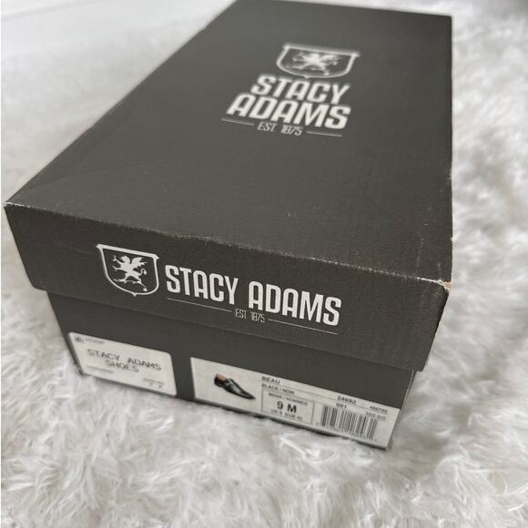 NIB 1990s Stacy Adams Beau Black Leather Monk Strap Dress Shoes Size 9M - Picture 13 of 14